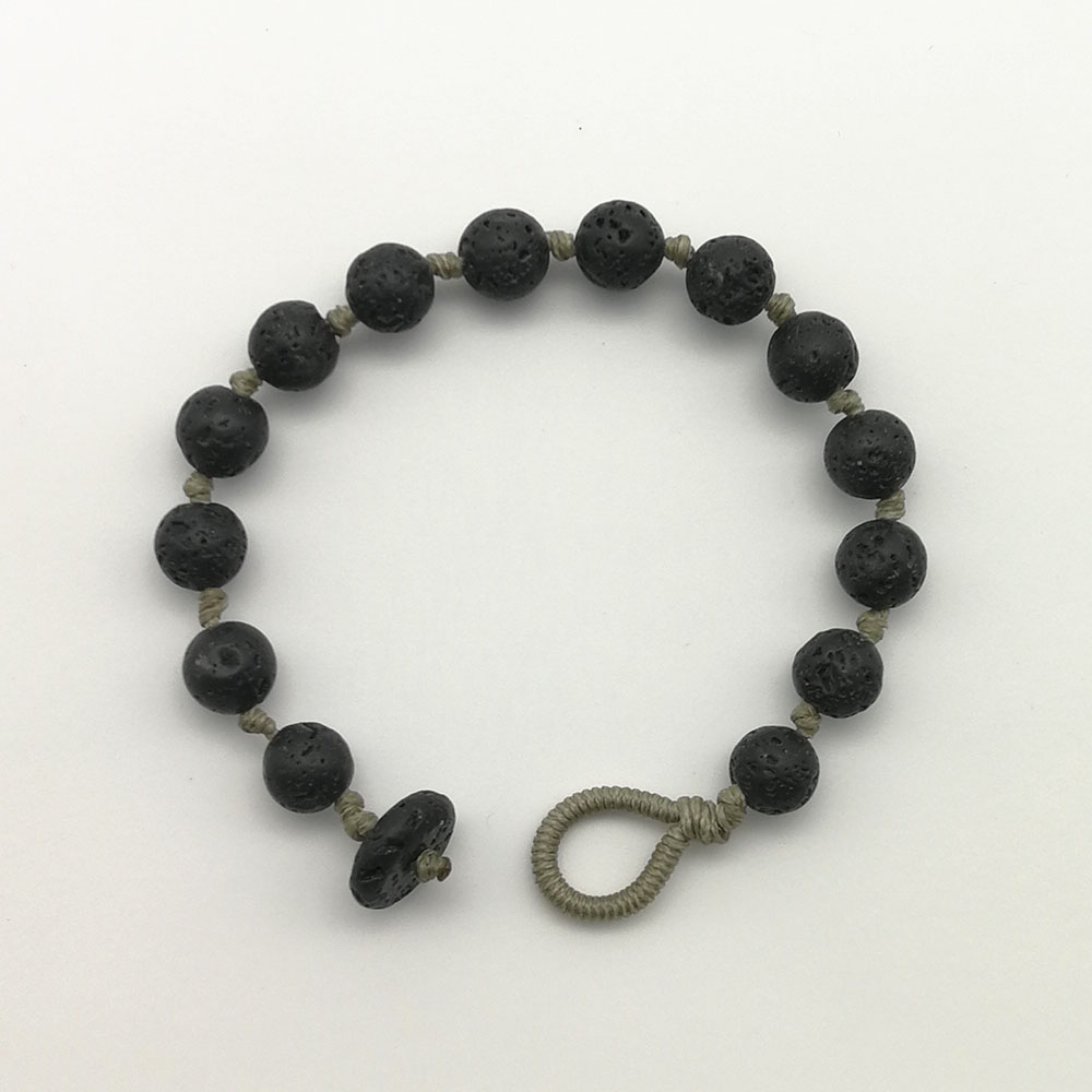 Braccialetto pietra lavica - 91014 Scopello