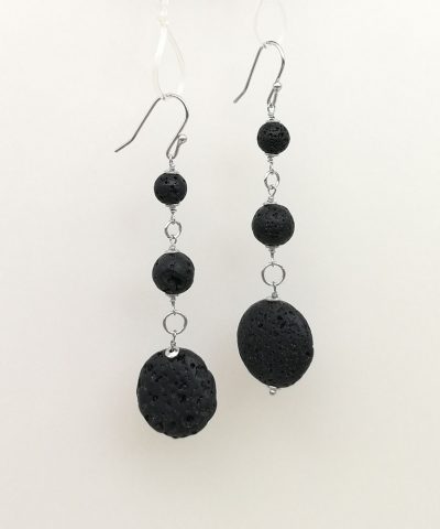Orecchini pietra lavica - 91014 Scopello