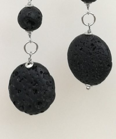 Orecchini pietra lavica - 91014 Scopello