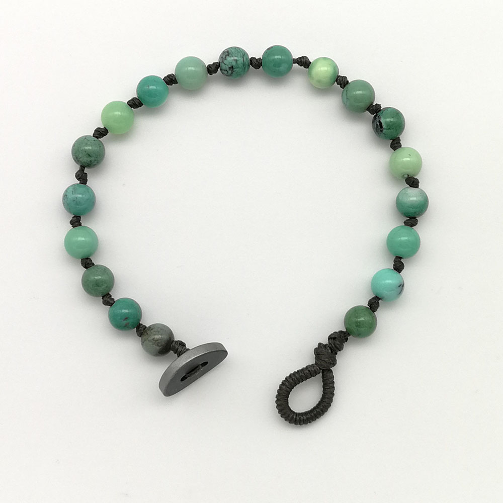 Braccialetto agata erba - 91014 Scopello