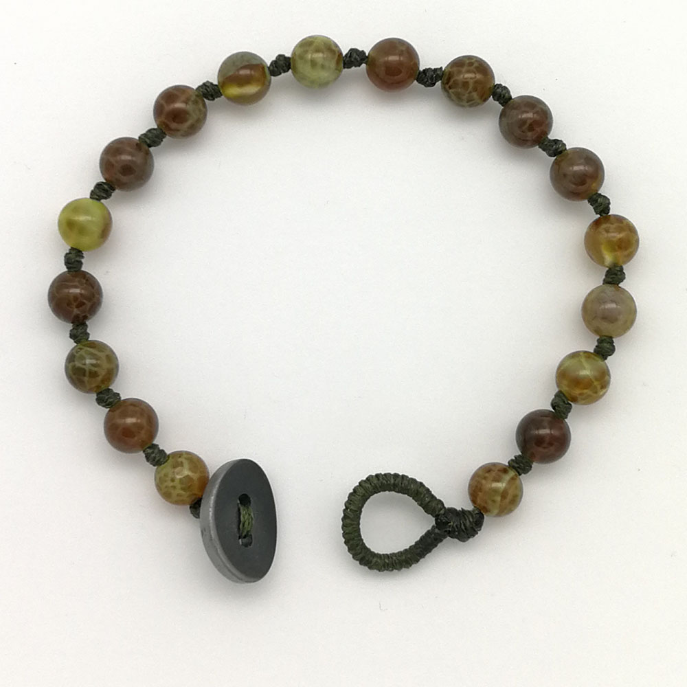 Braccialetto agata fiammata - 91014 Scopello