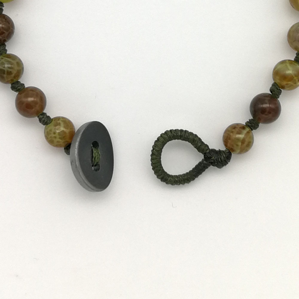 Braccialetto agata fiammata - 91014 Scopello