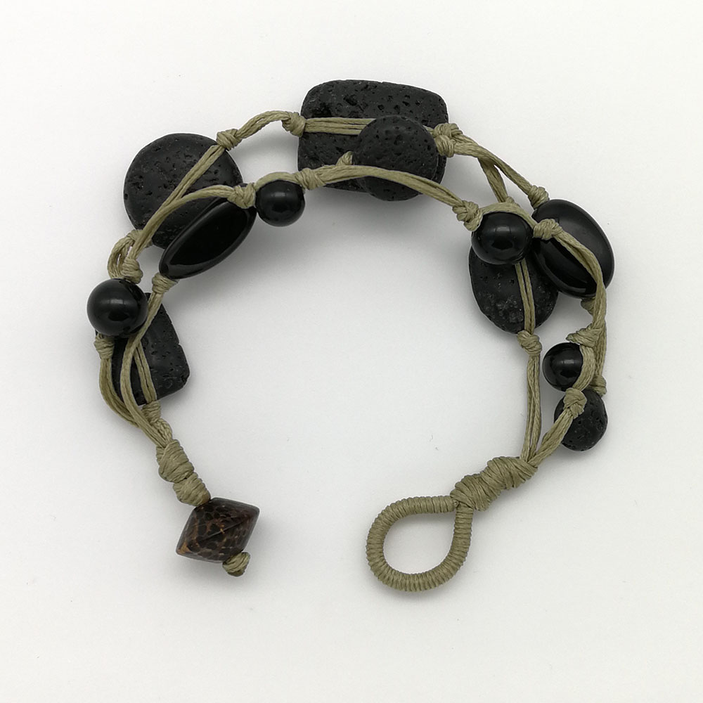 Braccialetto pietra lavica - 91014 Scopello