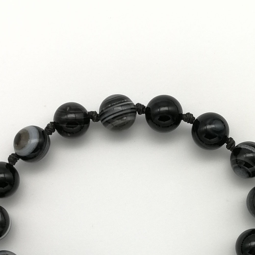 Braccialetto agata nera - 91014 Scopello