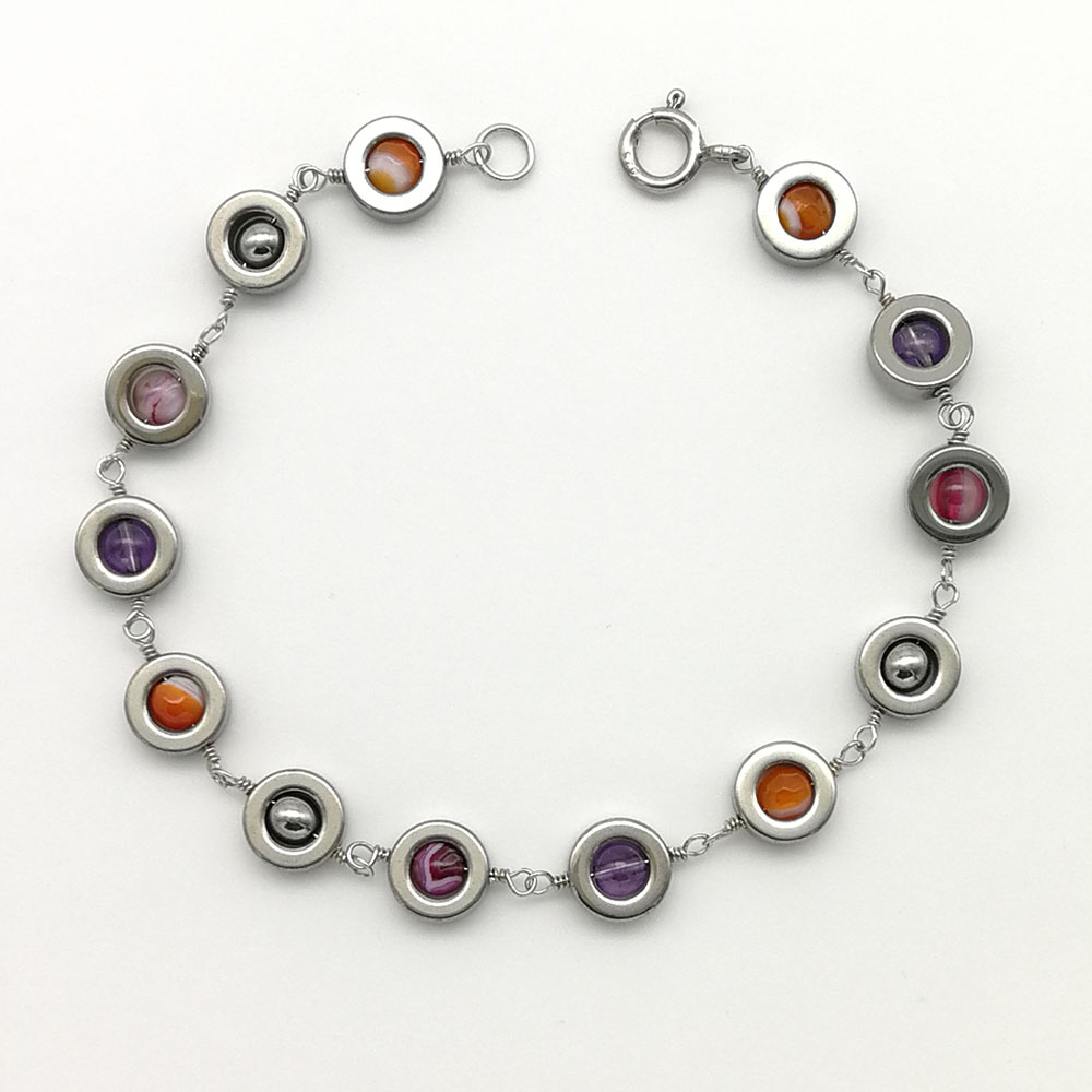 Braccialetto ematite multicolor - 91014 Scopello