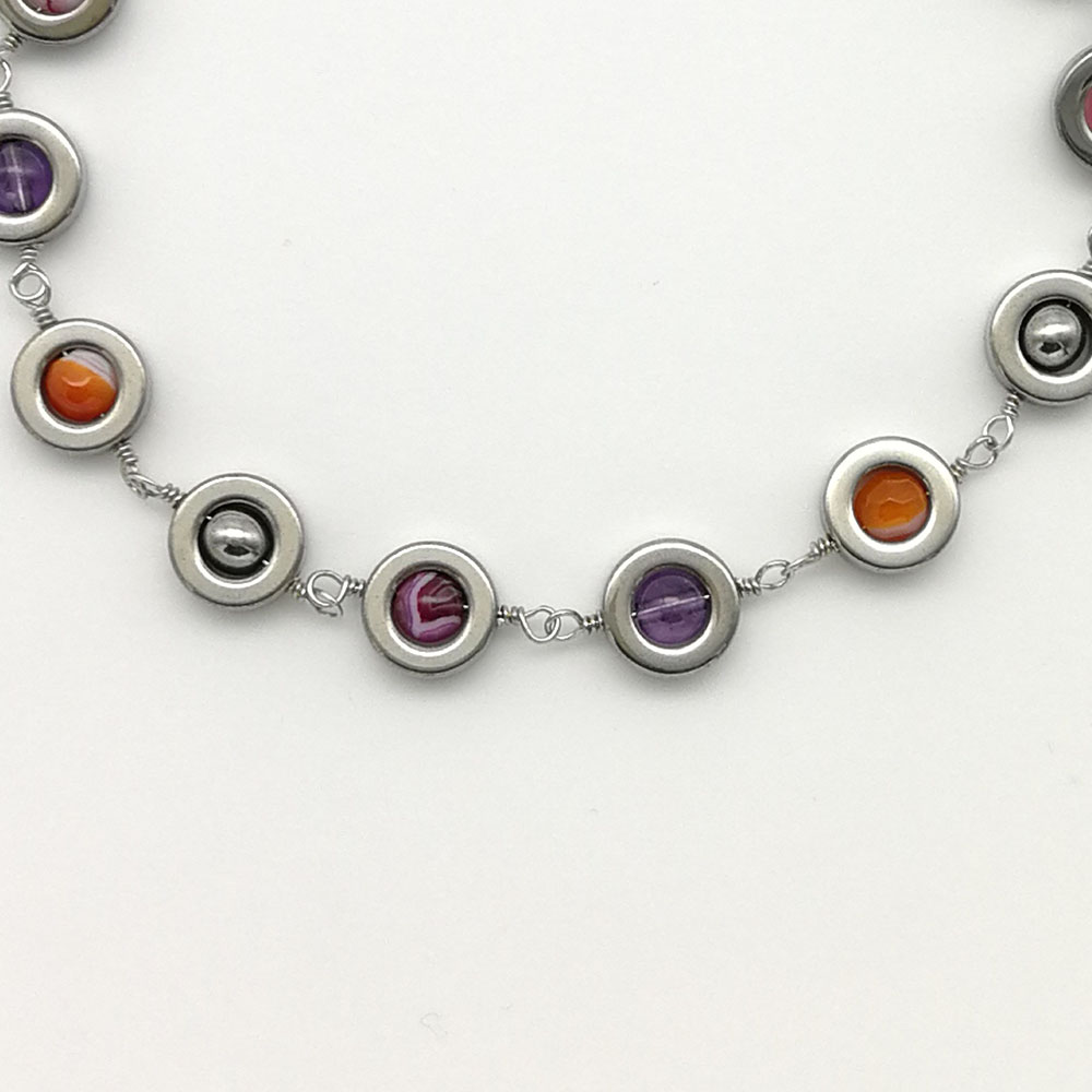 Braccialetto ematite multicolor - 91014 Scopello