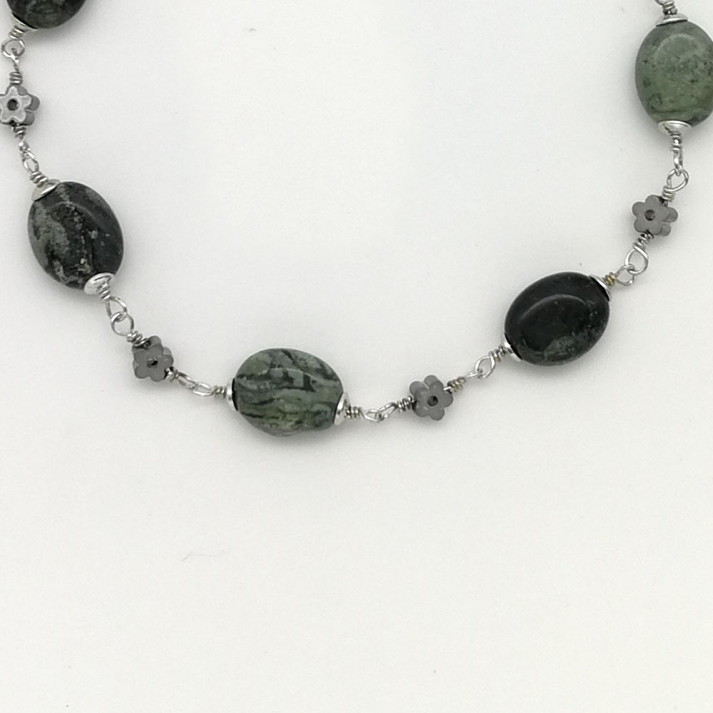 Braccialetto fiore di ematite - 91014 Scopello