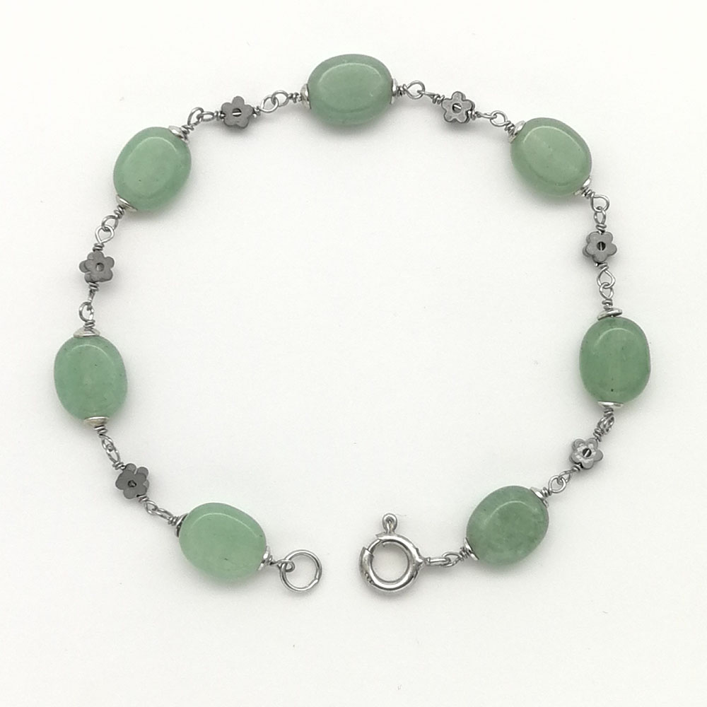 Braccialetto fiore di ematite - 91014 Scopello