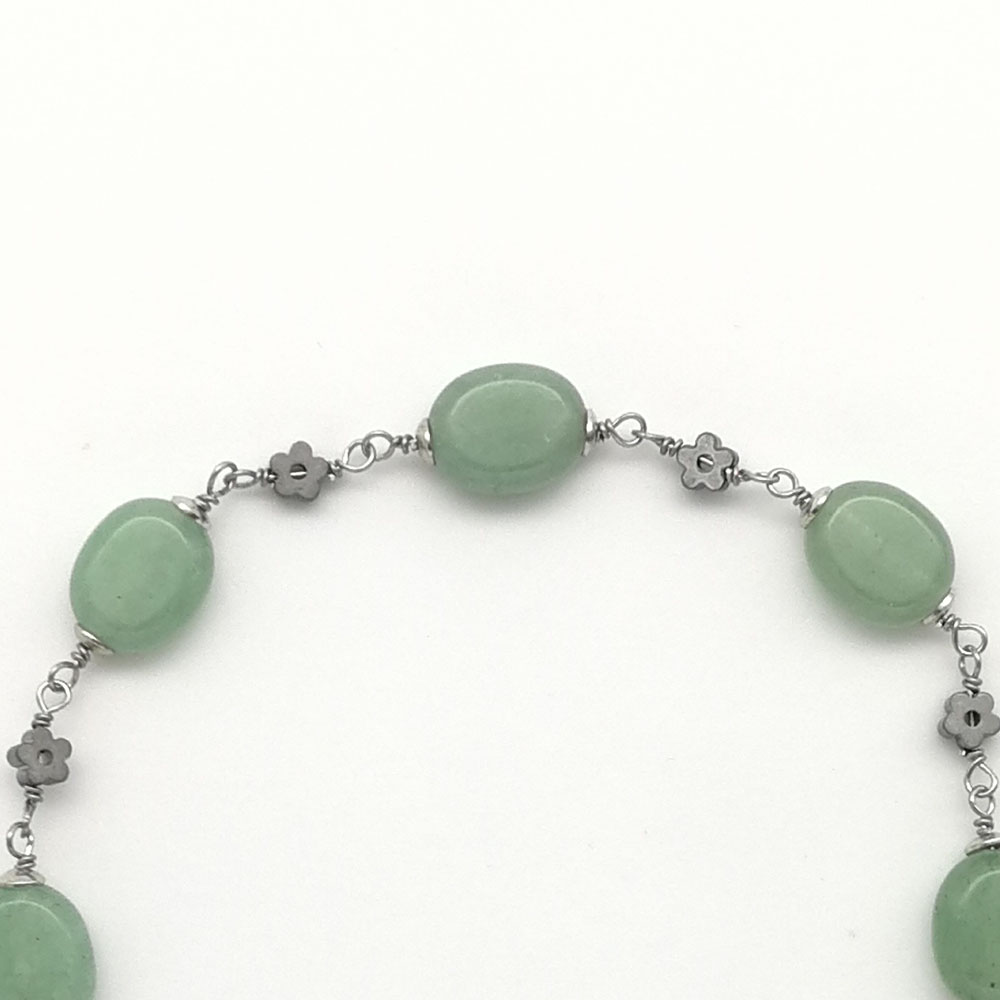 Braccialetto fiore di ematite - 91014 Scopello