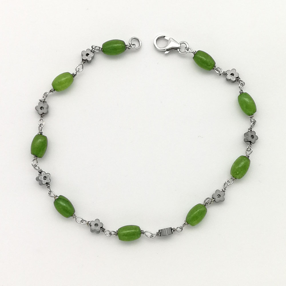 Braccialetto fiore di ematite - 91014 Scopello