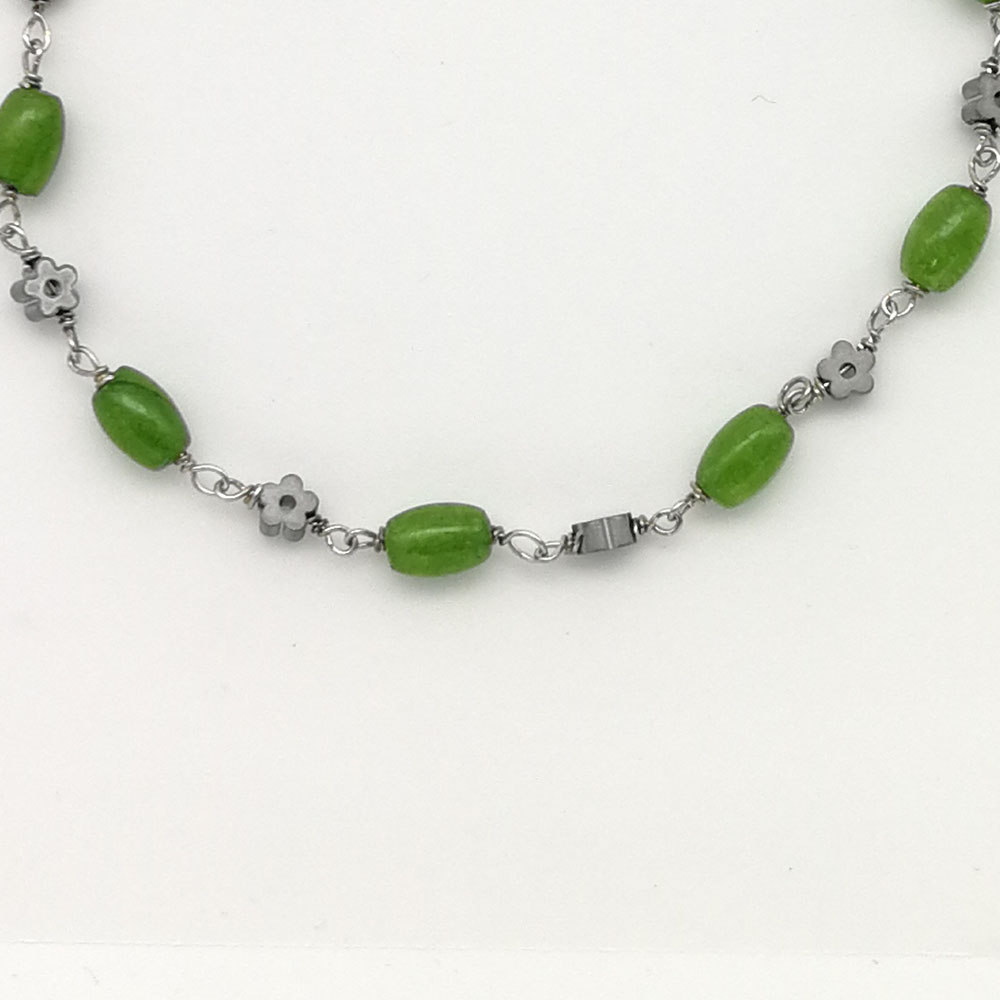 Braccialetto fiore di ematite - 91014 Scopello