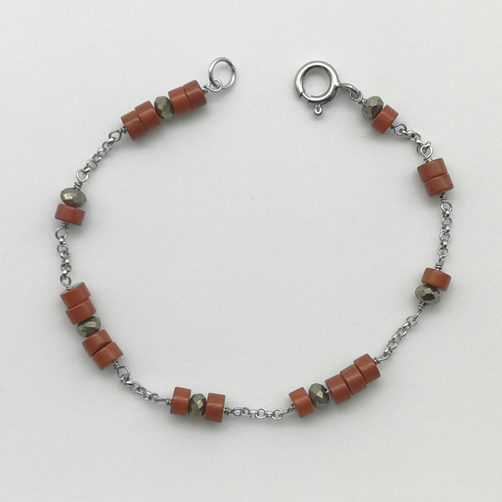 Braccialetto heshi e pirite - 91014 Scopello