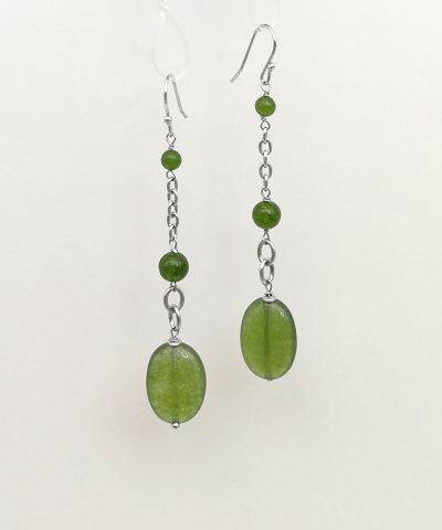 Orecchini giada verde - 91014 Scopello