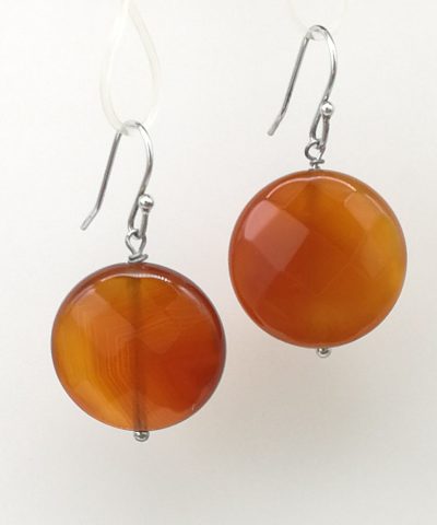 Orecchini disco corniola - 91014 Scopello