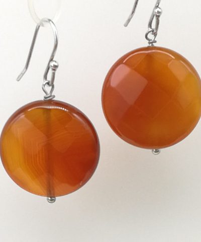 Orecchini disco corniola - 91014 Scopello