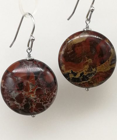 Orecchini disco diaspro - 91014 Scopello