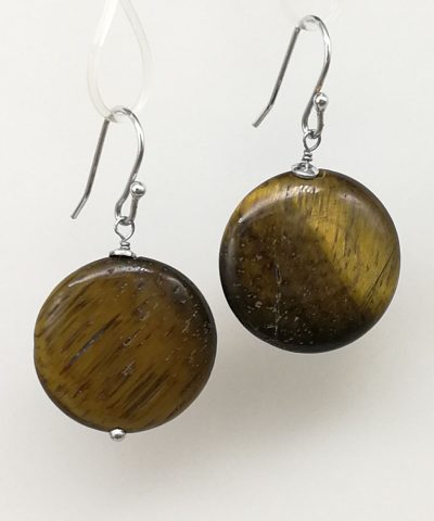 Orecchini disco occhio di tigre - 91014 Scopello