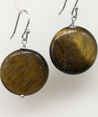 Orecchini disco occhio di tigre - 91014 Scopello