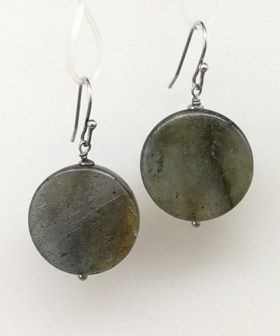 Orecchini disco labradorite - 91014 Scopello