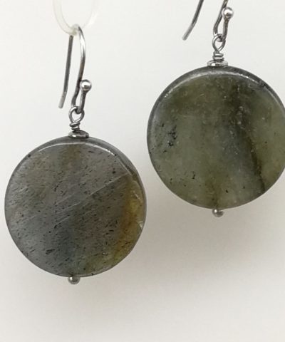 Orecchini disco labradorite - 91014 Scopello