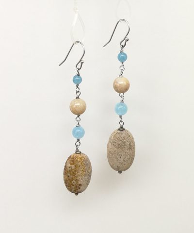 Orecchini ovale e 3 sfere - 91014 Scopello