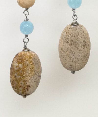 Orecchini ovale e 3 sfere - 91014 Scopello